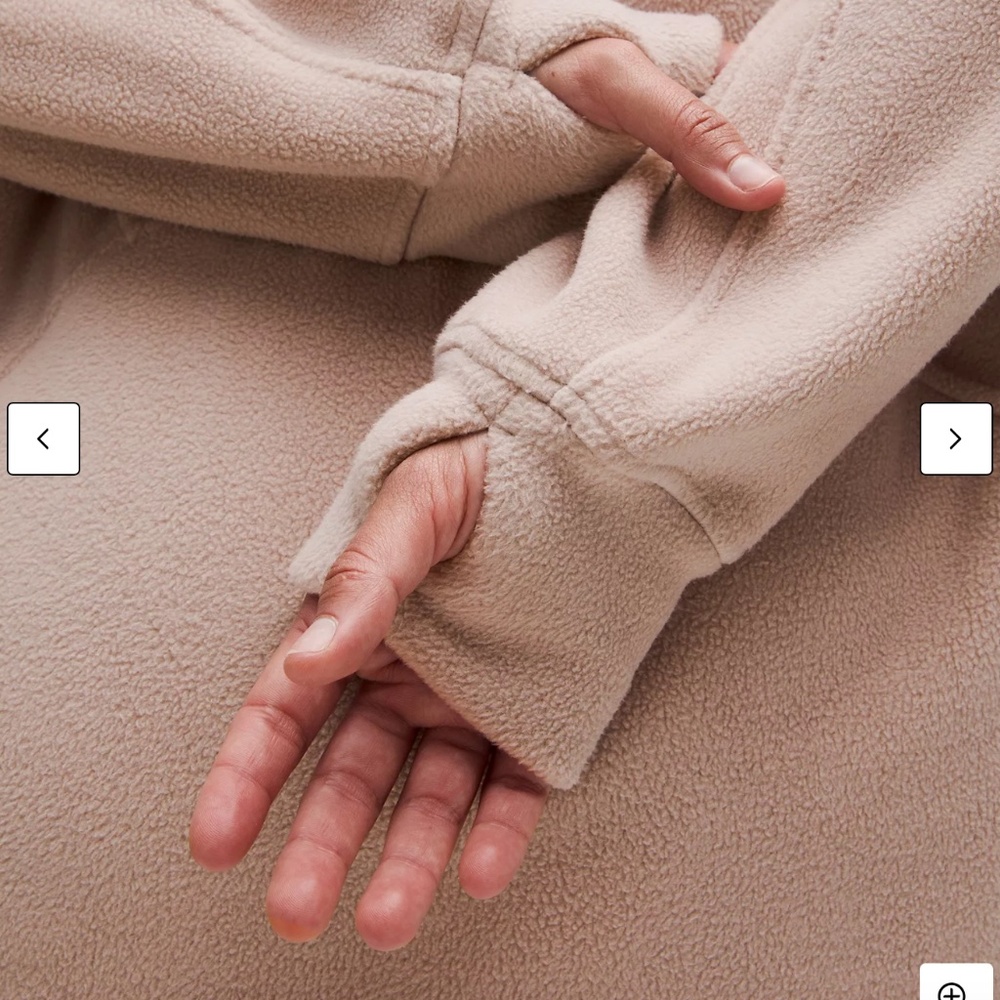 Lululemon Scuba Tumbled Fleece Funnel-Neck Half Zip - Pale Pink - Size XS/S - Picture 3 of 7